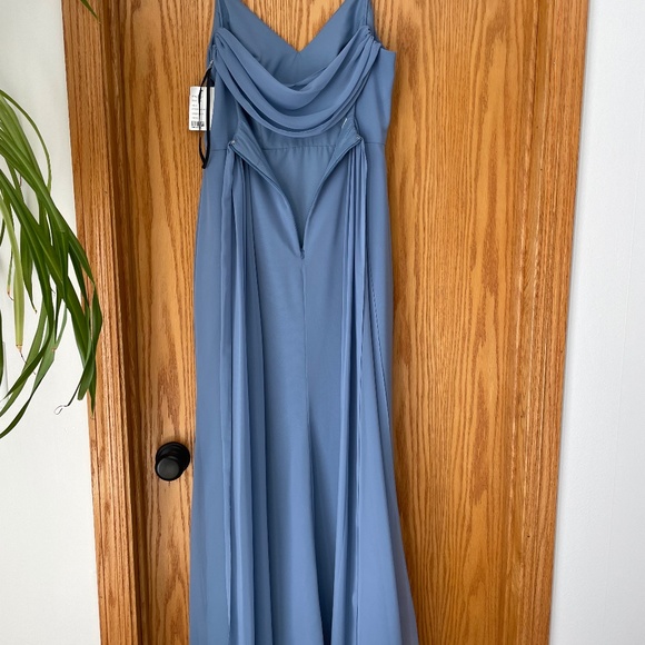 After Six (Dessy Group) Blue Bridesmaid Dress, Style 6815 - Picture 4 of 4